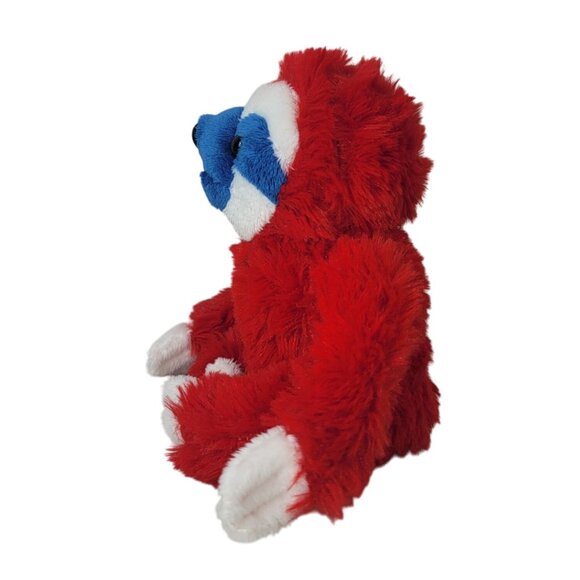 Dan Dee Valentine's Day Sloth Plush Red 8" Blue Mask Face Sitting Stuffed Animal - Picture 4 of 10